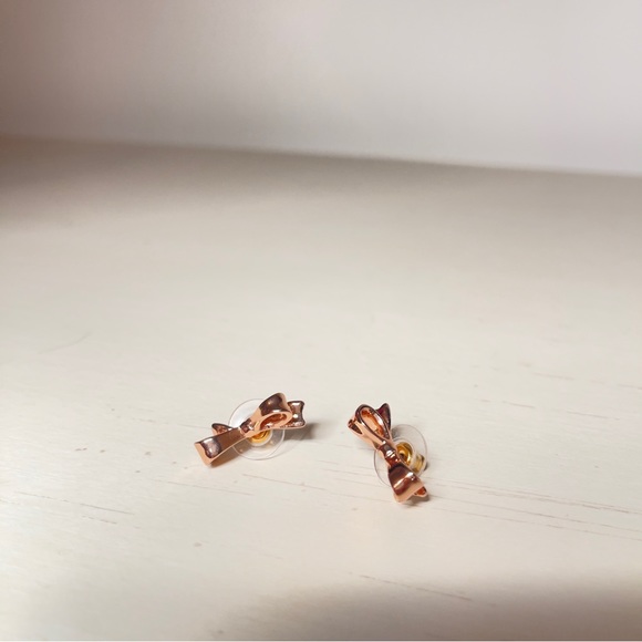 Kate Spade Rose Gold Tone Bow Stud Earrings - Picture 13 of 17